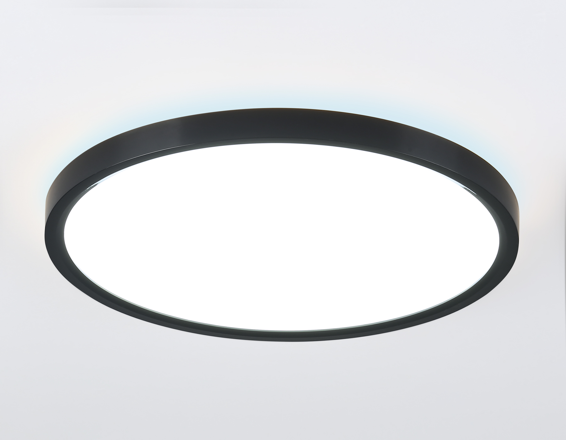 Потолочный светодиодный светильник с подсветкой FZ3055 BK черный IP44 33W+10W 6400+6400К D375*40 (Без ПДУ)