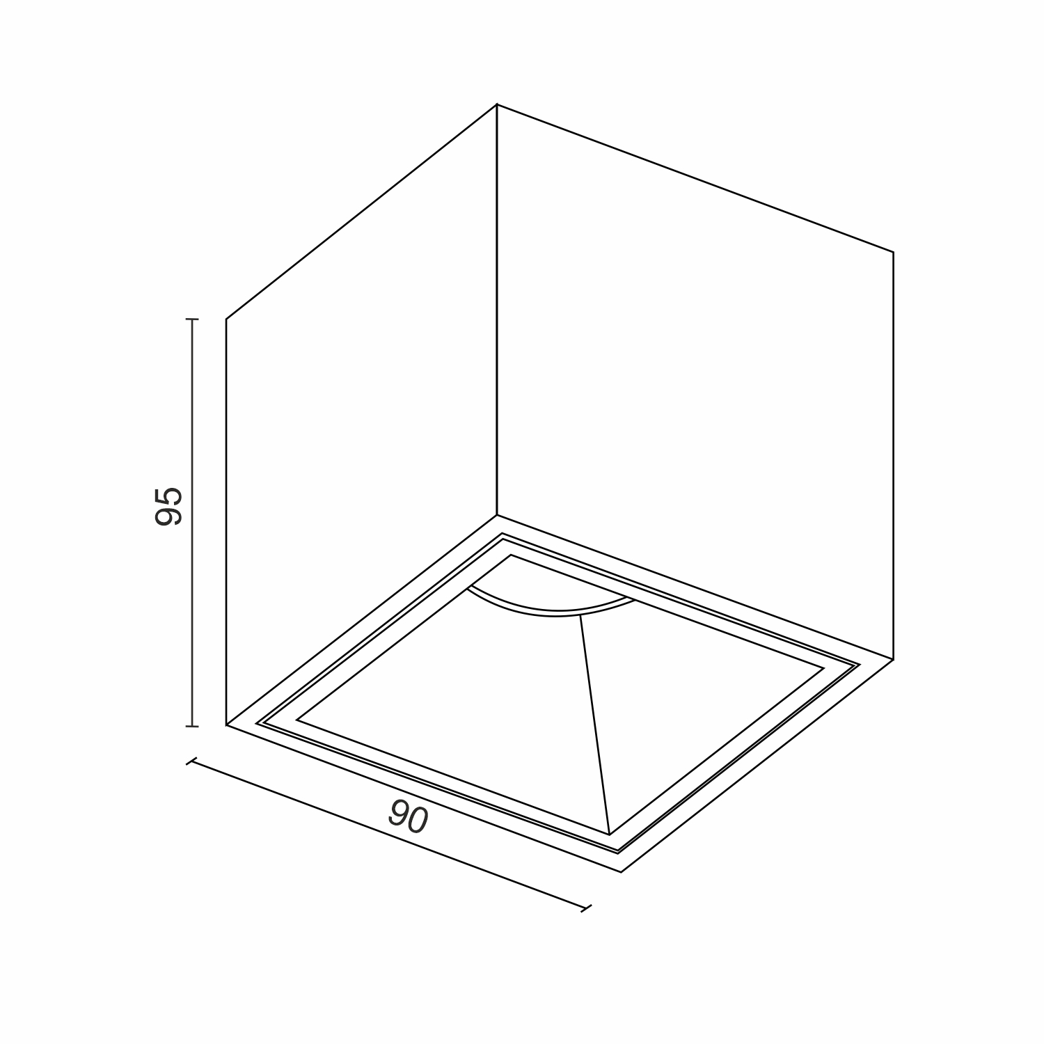 Накладной светильник под сменную лампу Ledron AO1706052 Black (2816)