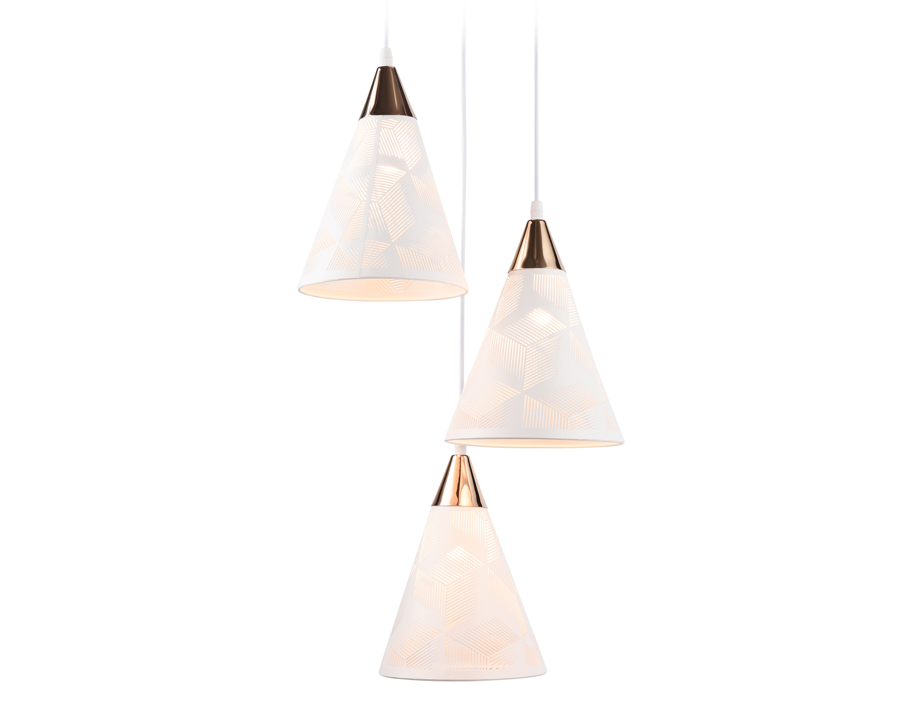 Подвесной светильник TR8433/3 WH/FGD белый/золото E27/3 max 40W D360*800