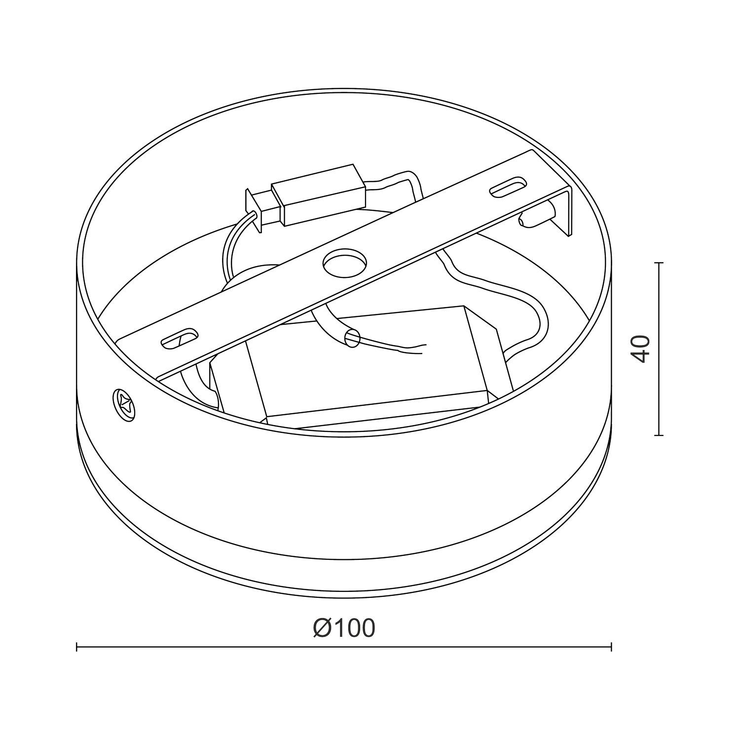 Накладной светодиодный светильник Ledron SDL10-R100-4200K White (2739)