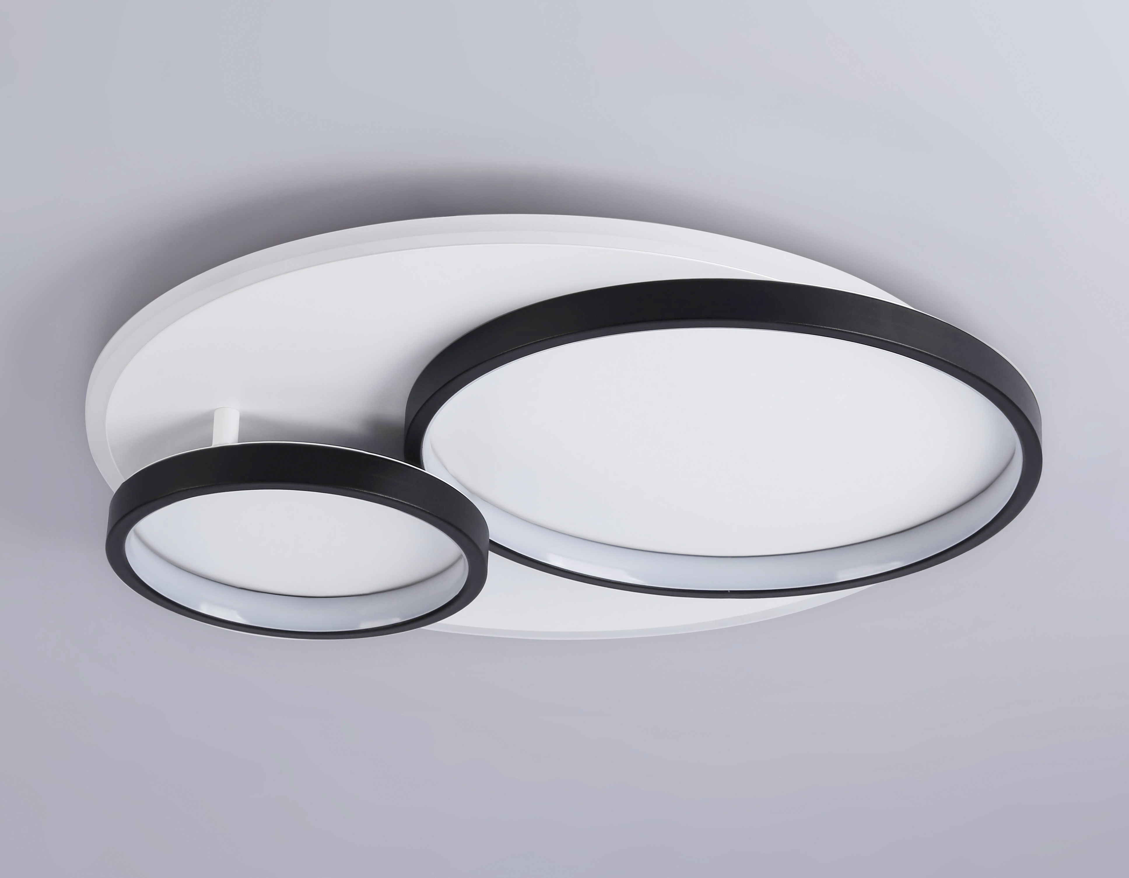 Настенно-потолочный светодиодный светильник с пультом FA7719 WH/BK белый/черный 3000K-6400K 64W 490*470*90 (ПДУ РАДИО 2.4G)