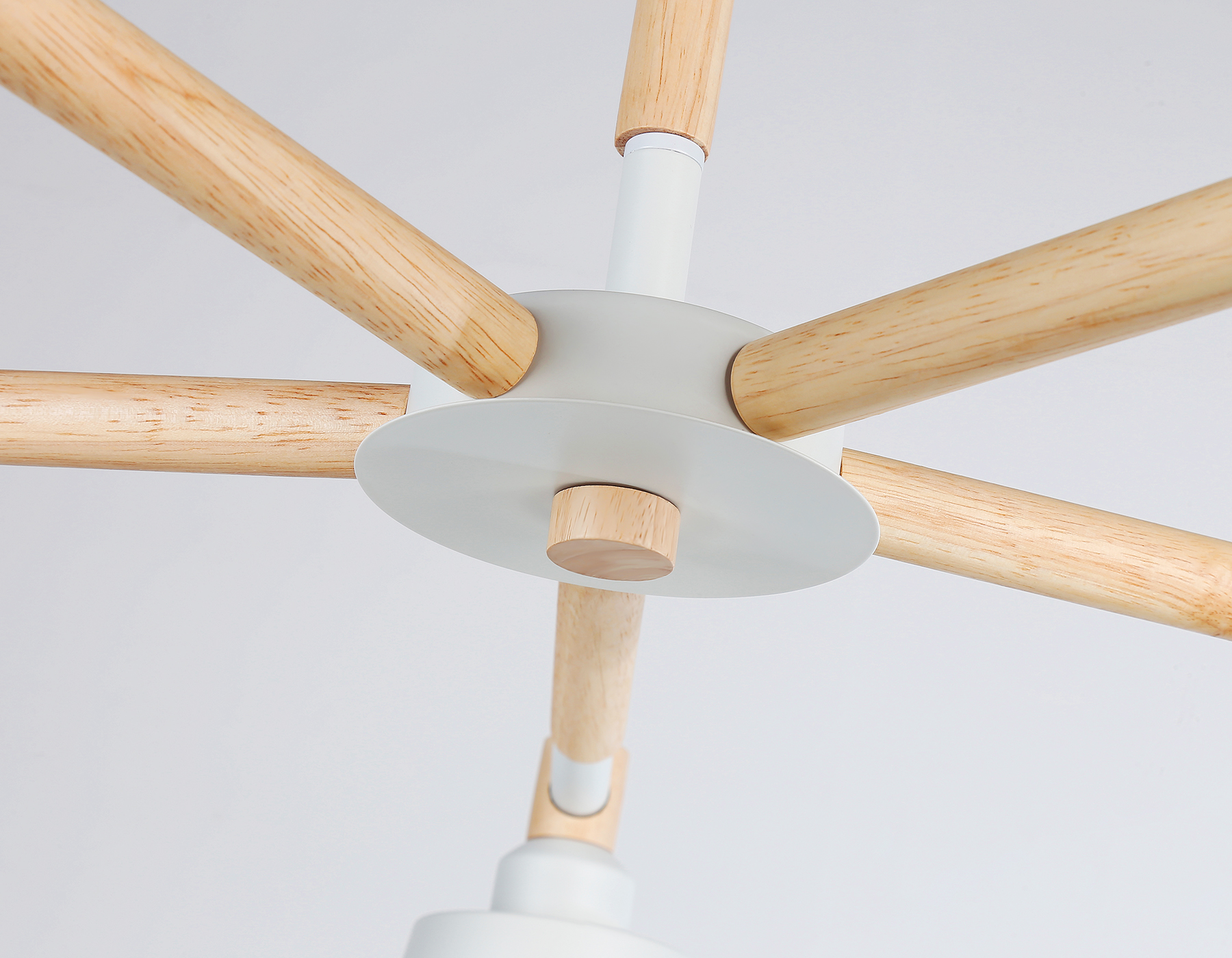 Подвесная люстра TR82208/5 WH/LW белый/светлое дерево E27/5 max 40W D780*430