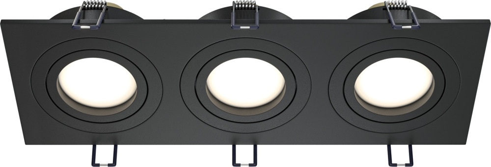 Встраиваемый светильник Atom GU10 3x50Вт Maytoni Technical DL024-2-03B (dl024-2-03b)
