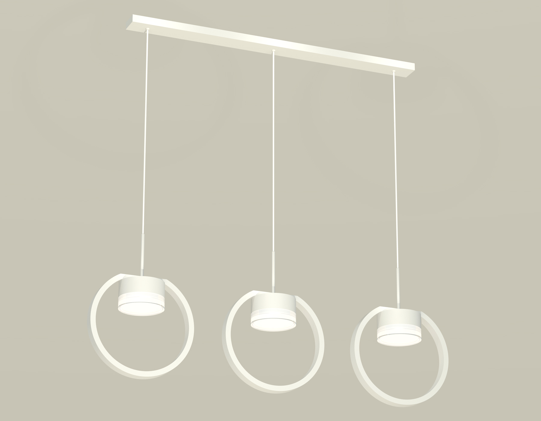 Комплект подвесного светильника с акрилом XB9106156/3 SWH/FR/CL белый песок/белый матовый/прозрачный GX53 (C9106, N8399)