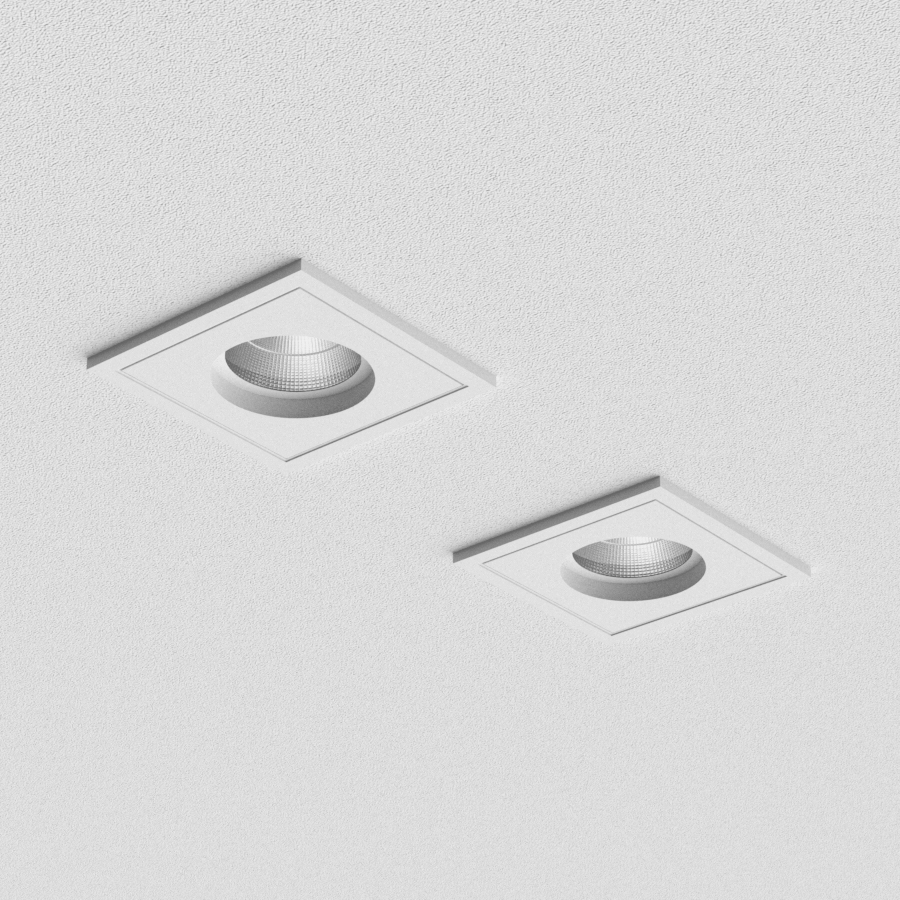 Встраиваемый светодиодный светильник Ledron BRUTAL SQ1 TRIAC White (9915)