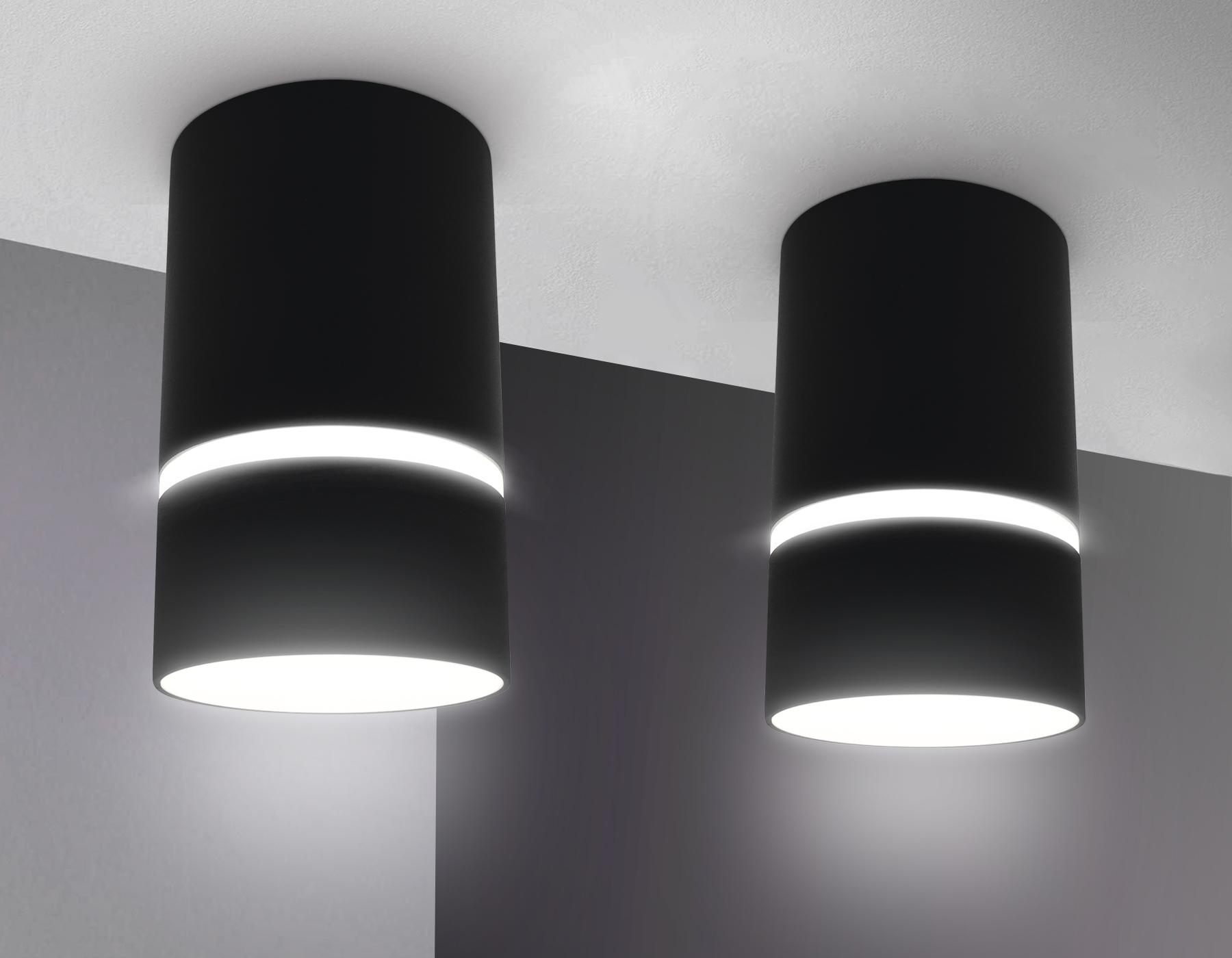 Накладной точечный светильник с акрилом TN3412 SBK черный песок GU5.3 D65*105