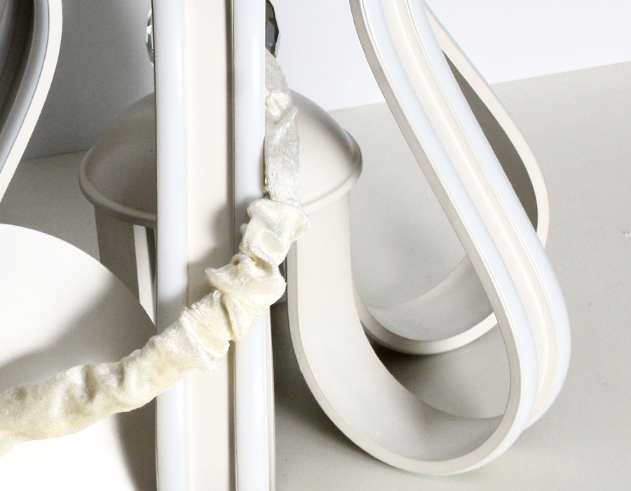 Подвесная светодиодная люстра с пультом FL112/6 WH белый 156W 460*460*400 (ПДУ РАДИО 2.4)