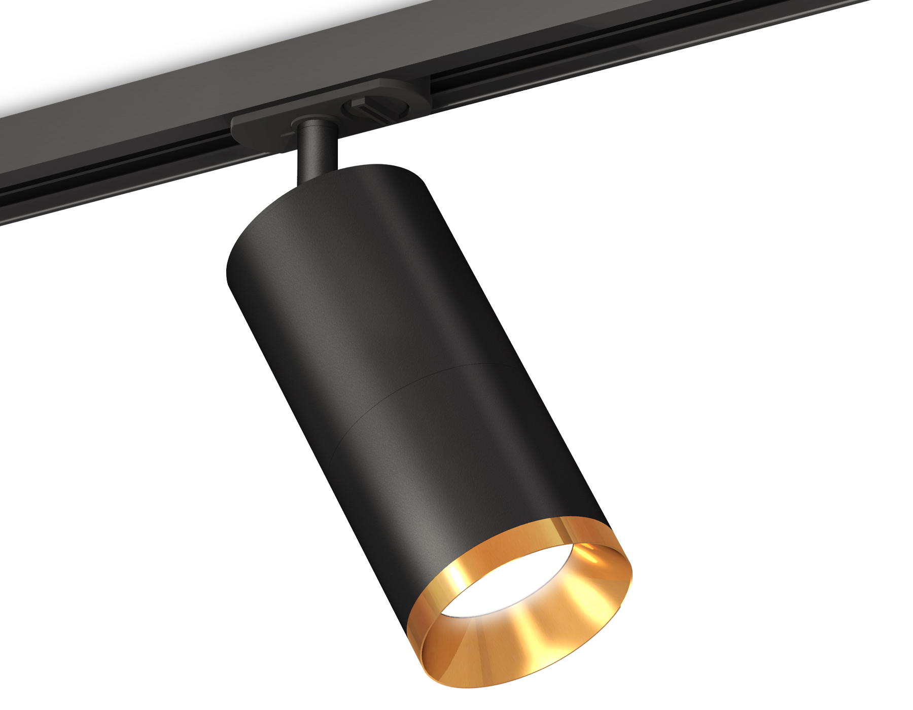 Комплект трекового светильника XT7402101 SBK/PYG черный песок/золото желтое полированное MR16 GU5.3