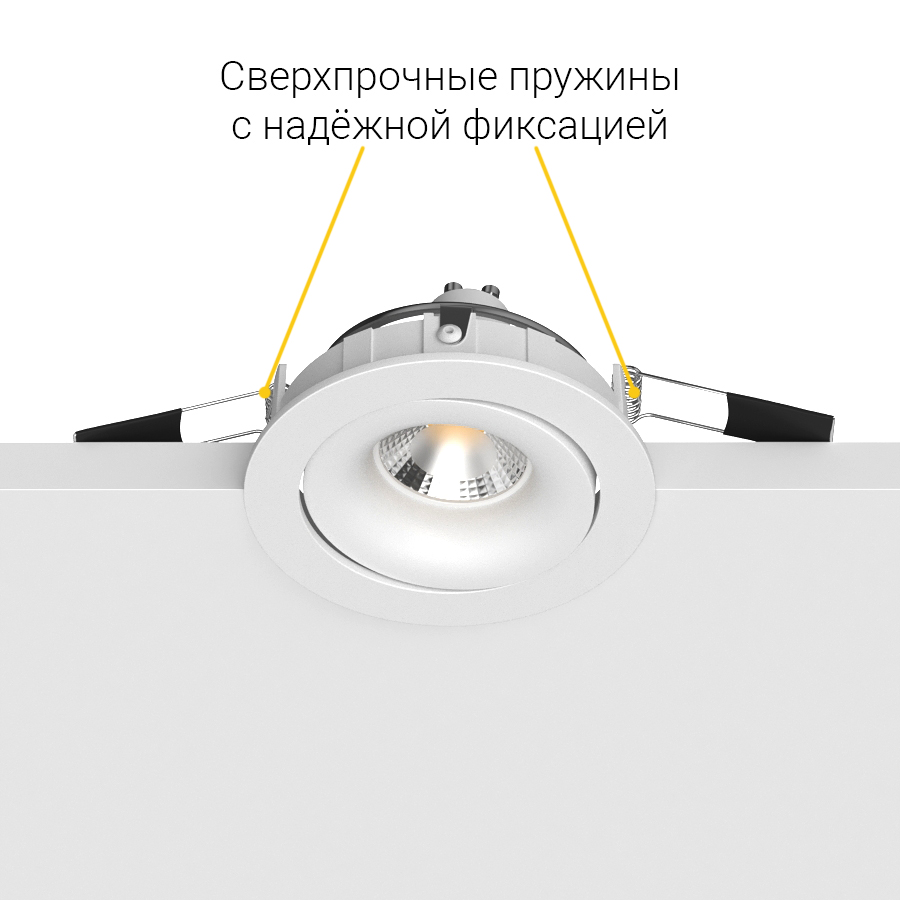 Встраиваемый поворотный светильник под сменную лампу Ledron DE200 White (2327)