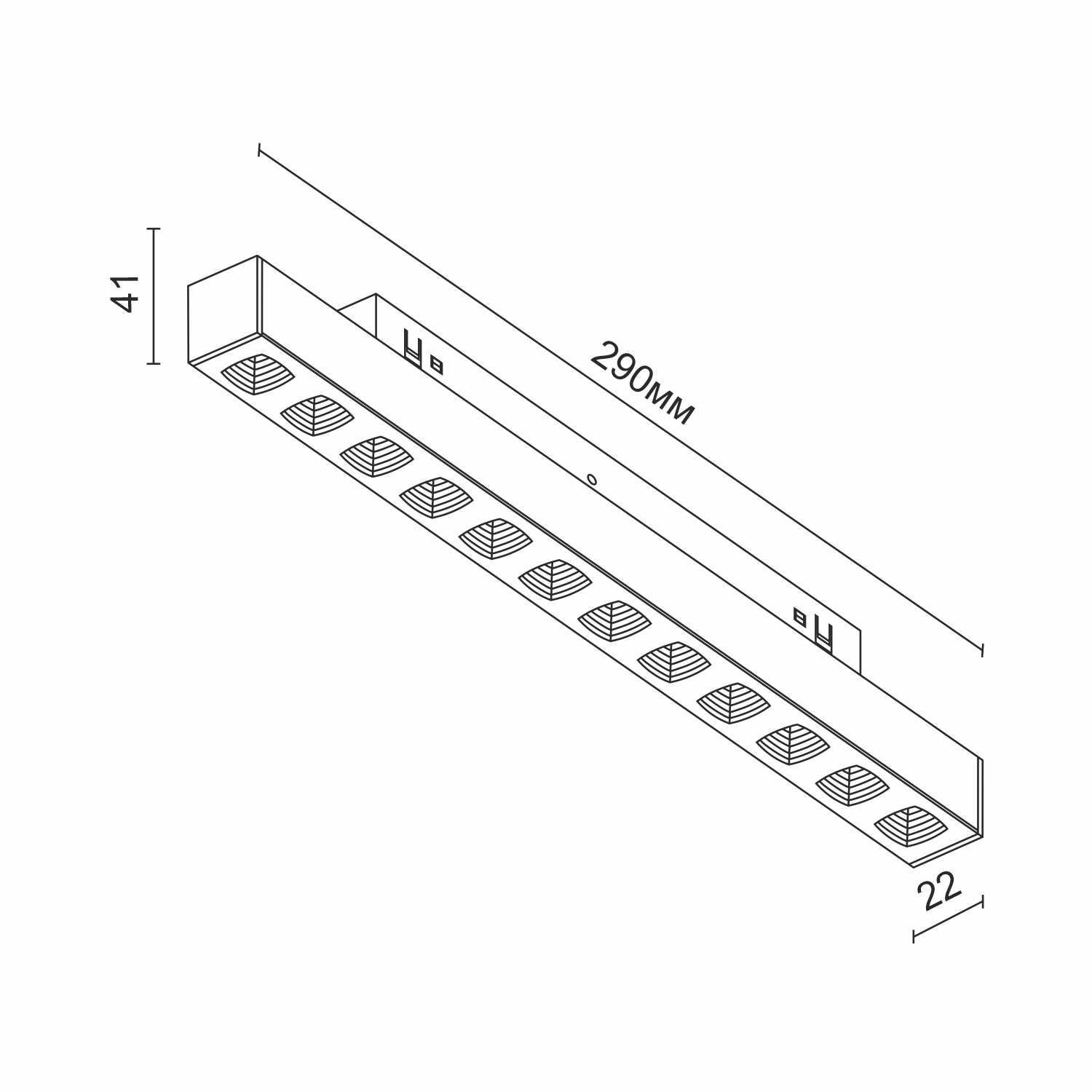 Светодиодный светильник для магнитной системы Ledron Sagi style 290 ZIGBEE 3000K White-Silver (10916)