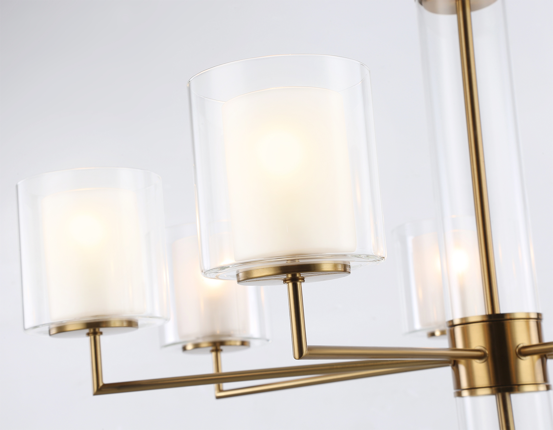 Подвесная люстра LH56013/7 BS/FR латунь/белый матовый E14*7 max 40W D790*1260