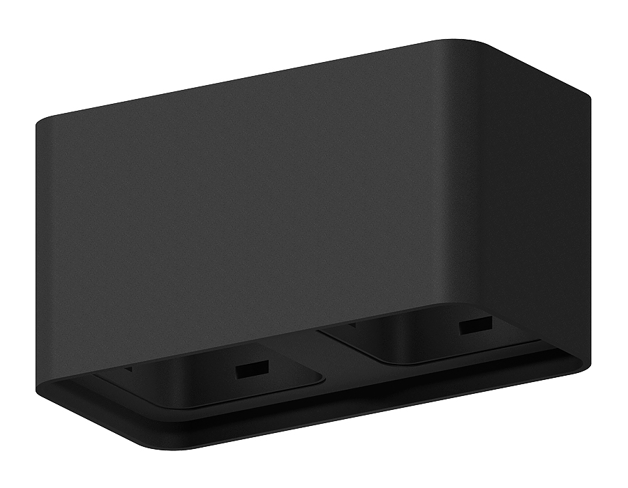 Корпус светильника накладной для насадок 70*70mm C7851 SBK черный песок 190*95*H100mm MR16 GU5.3