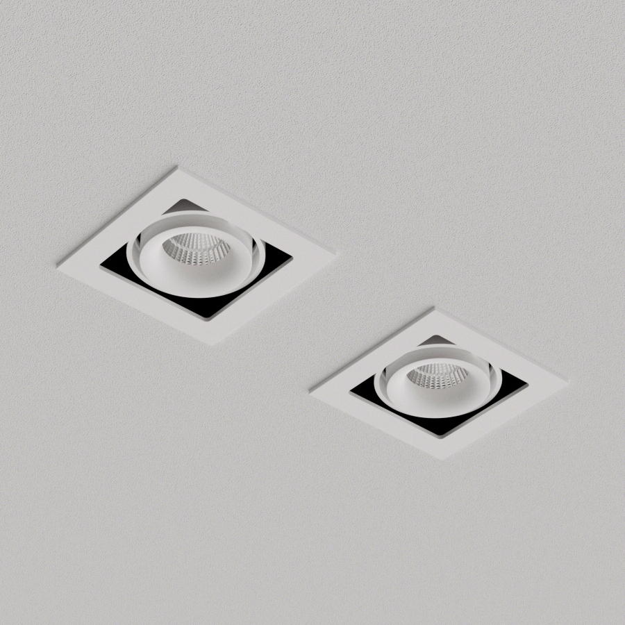 Встраиваемый поворотный светодиодный светильник Ledron ON-201-9W White-Black (2201)