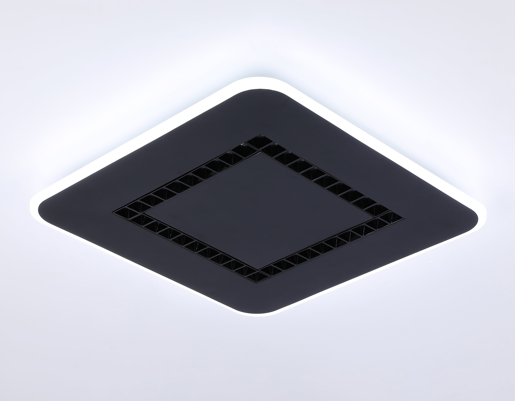 Потолочный светодиодный светильник с пультом FL51419 BK черный 3000K/4200K/6400K 68W 488*488*40 (ПДУ ИК)