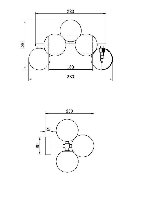 Бра Dallas MOD547WL-05BS (mod547wl-05bs)