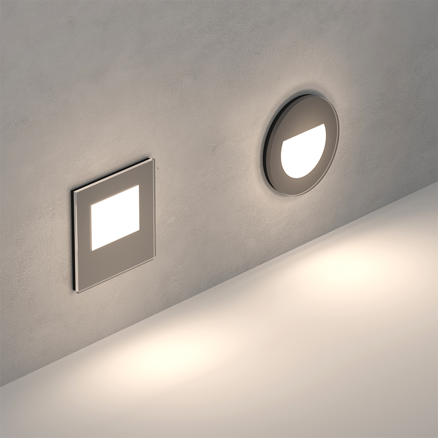 Встраиваемый светодиодный светильник для стен и ступеней Ledron KIT AGILE G R Black (3759)