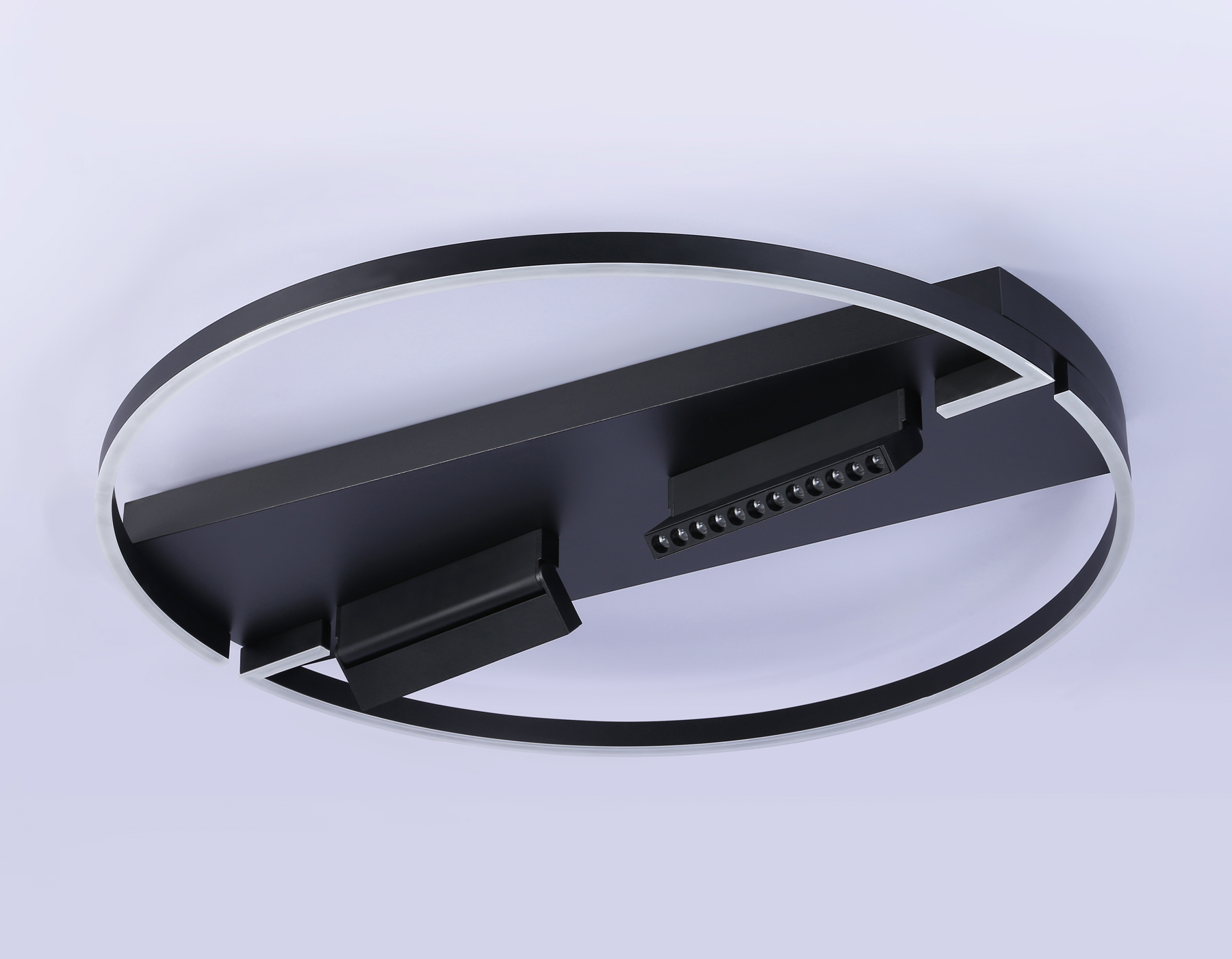 Потолочный светодиодный светильник FL51462/1+2 BK черный 106W 3000K-6400K+4200K D800*110 (ПДУ РАДИО 2.4G)