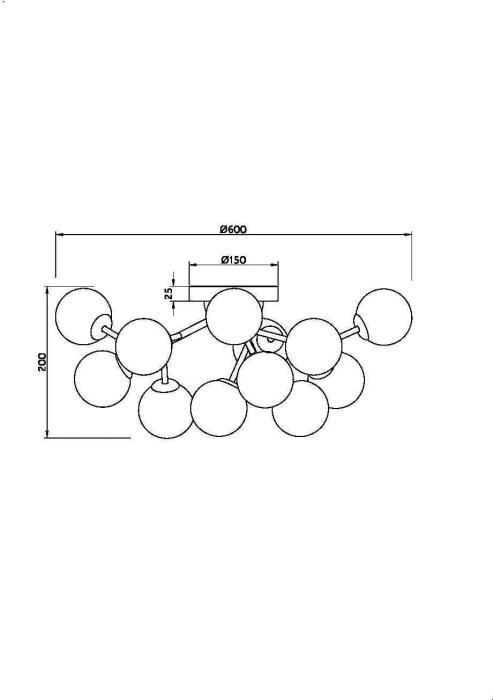 Потолочная люстра Dallas MOD545CL-12BS (mod545cl-12bs)