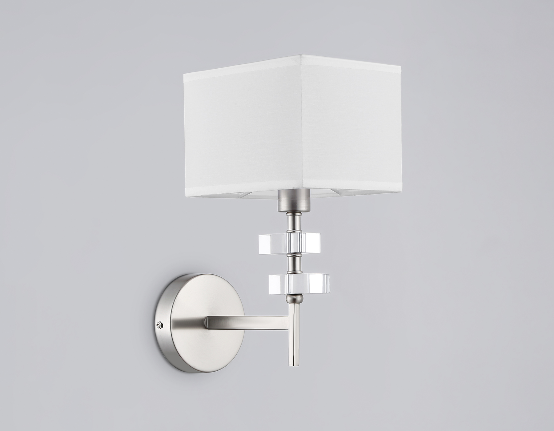 Настенный светильник с абажуром LH71325 SN/WH никель/белый E14 max 40W 240*130*300