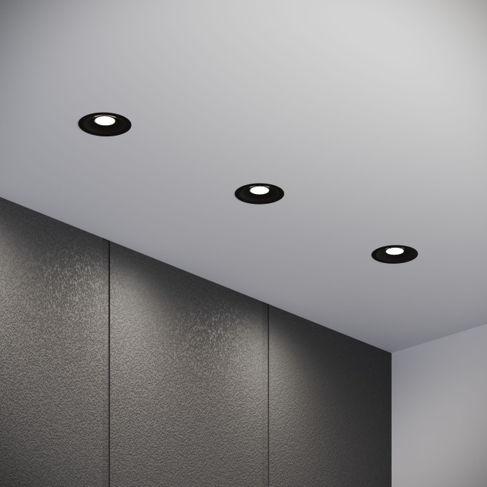 Светильник встраиваемый светодиодный Elektrostandard Combi 10W 4000K черный 25067LED (a069004)