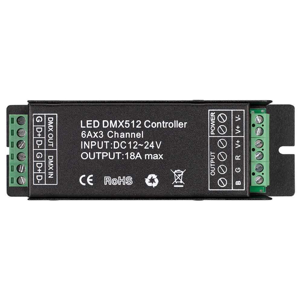 Декодер ARL-7022-DMX (12-24V, 3x6A, DMX512) (Arlight, IP20 Металл, 3 года) 027153