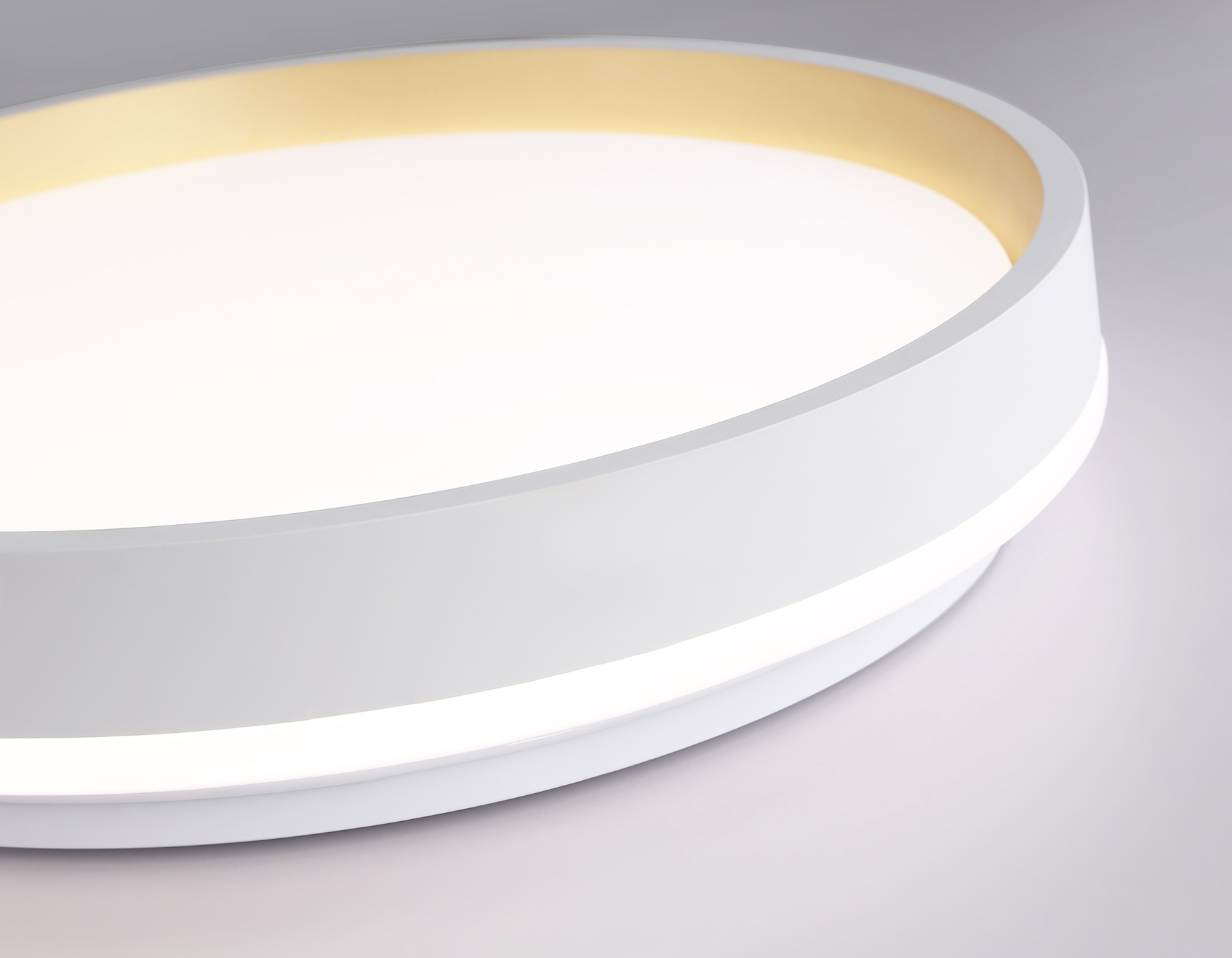 Светодиодный светильник RGB с пультом управления FZ601 WH/GD белый/золото IP20 46W 3000K-6500K+RGB D390*80 (ПДУ ИК)