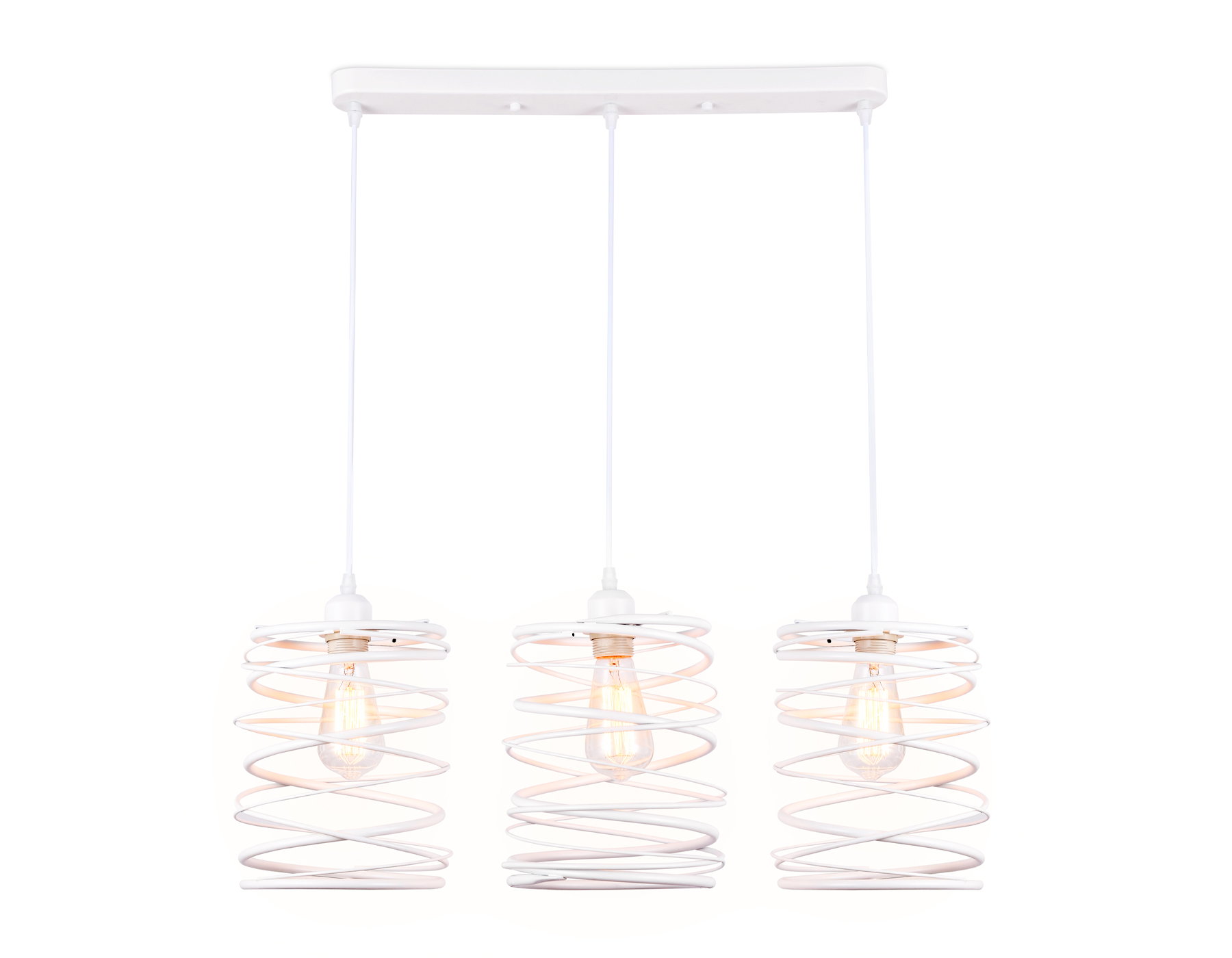 Подвесной светильник в стиле лофт TR8402/3 WH белый E27/3 max 60W 740*210*730