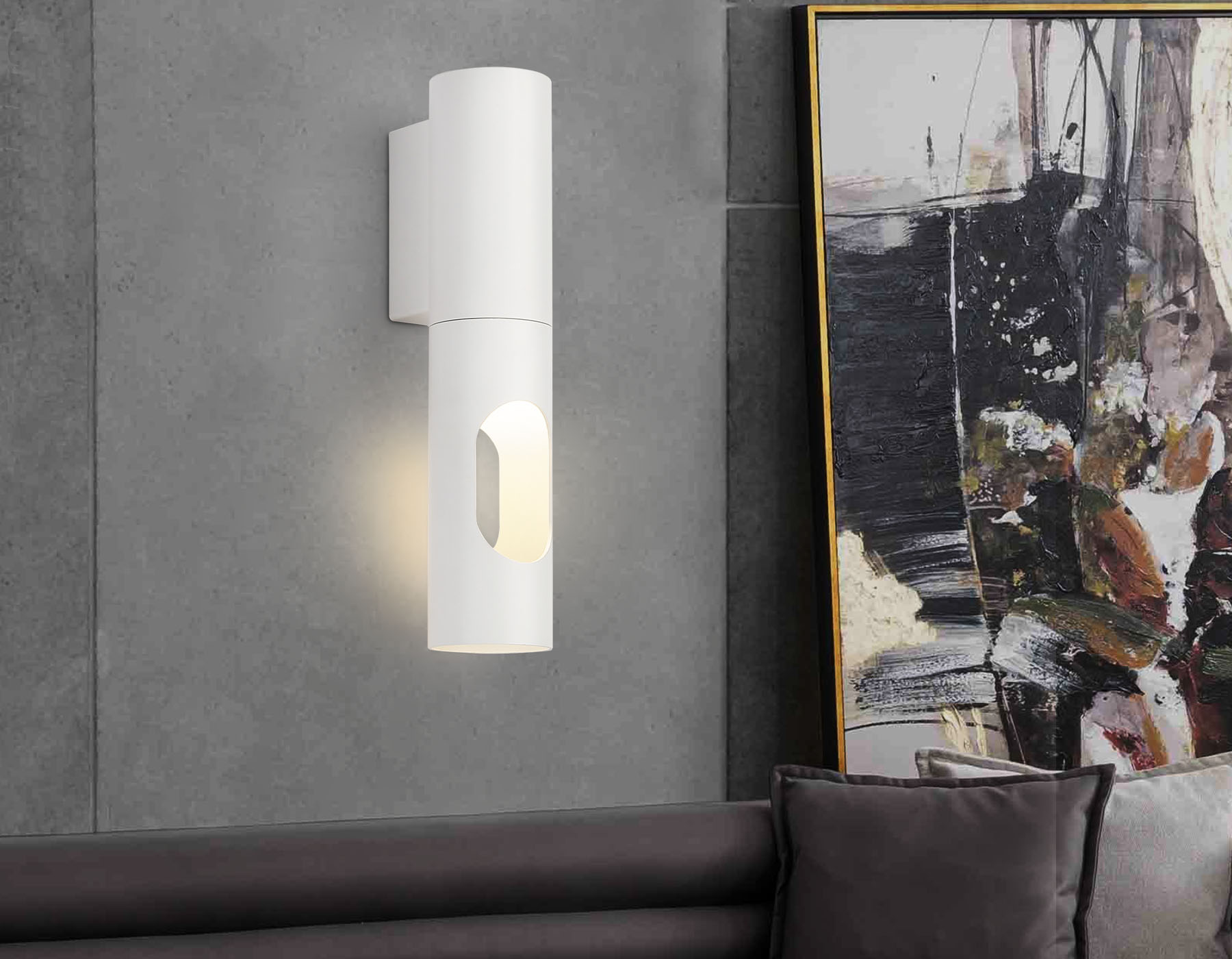 Светильник настенный со сменной лампой GU10 TN5101 WH белый GU10 max 12W 250*55*80