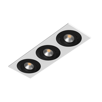 Встраиваемый поворотный светильник под сменную лампу Ledron AO1501006 SQ3 White-Black (2400)