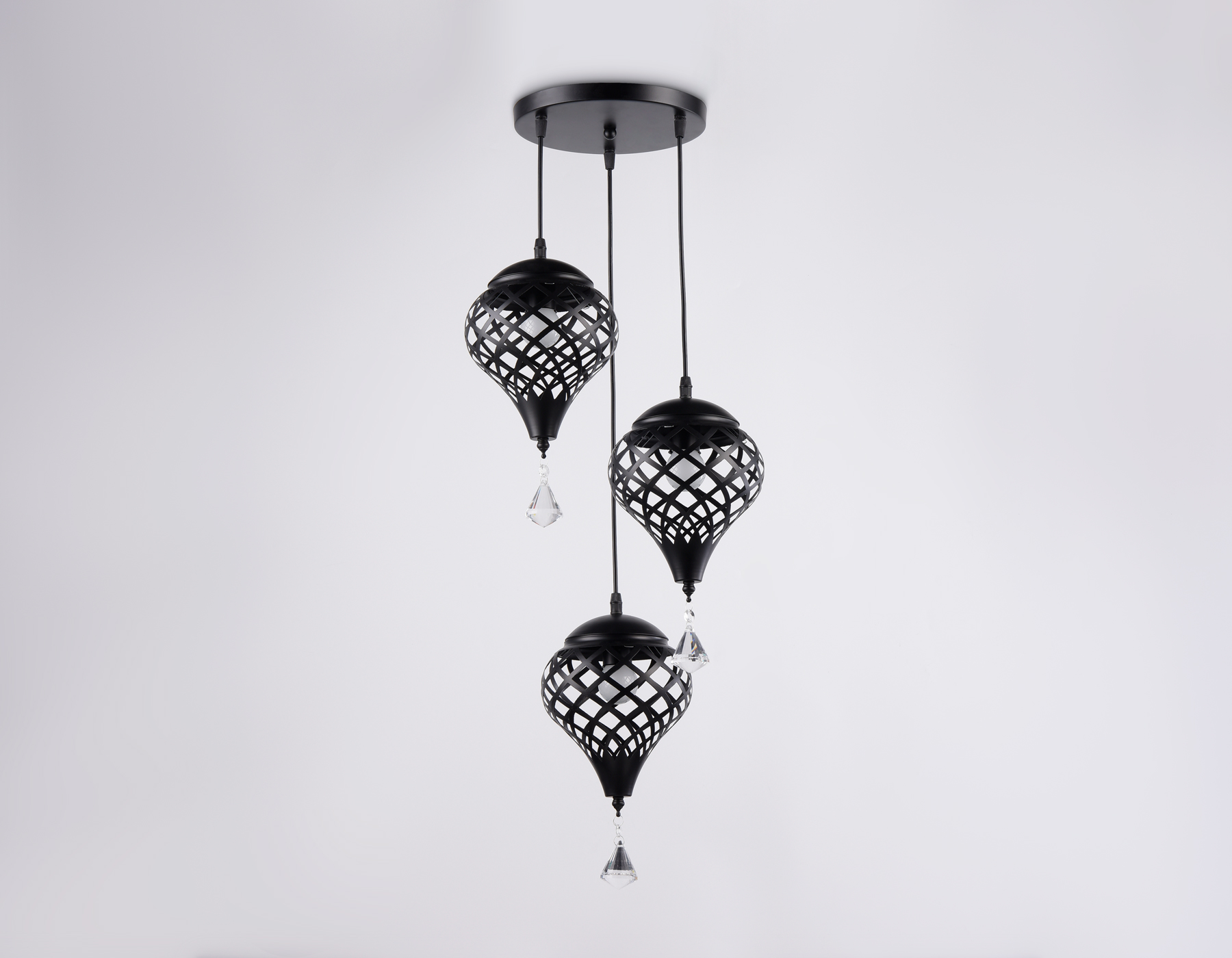 Подвесной светильник TR8444/3 BK черный E27/3 max 40W D350*800