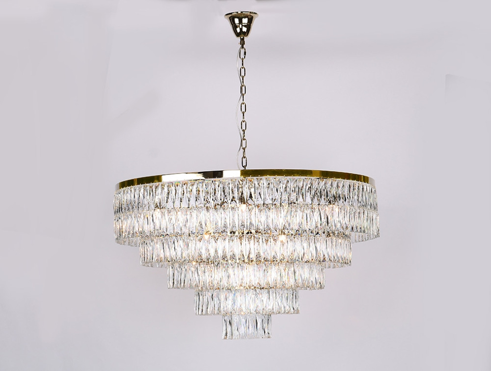 Подвесная люстра хрустальная 1012917C gold (10129_17_c_gold)