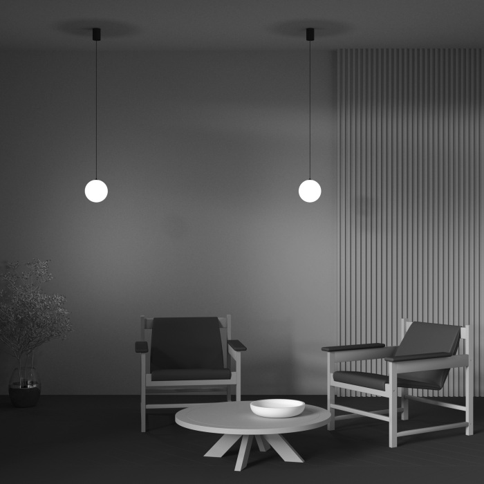 Подвесной светильник LUNA 3000K 1x5Вт 360 LED Maytoni Technical P039PL-5W3K-10-B (p039pl-5w3k-10-b)