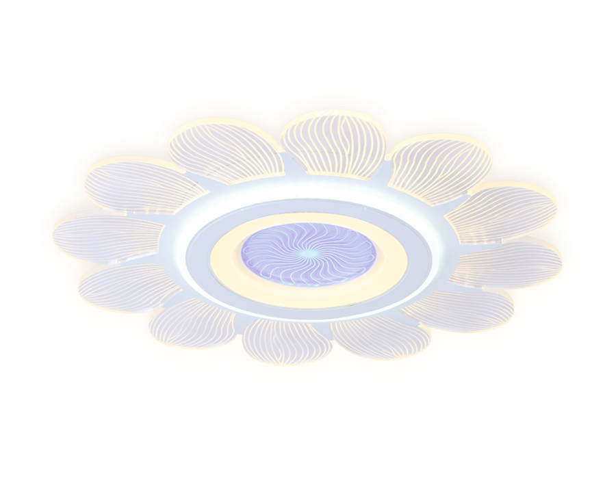 Потолочный светодиодный светильник с пультом AK4301 WH белый 105W D520*80 (ПДУ РАДИО 2.4)