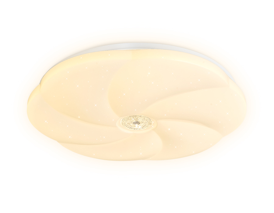 Потолочный светодиодный светильник с пультом FF23 WH белый 48W D400*65 (ПДУ ИК)