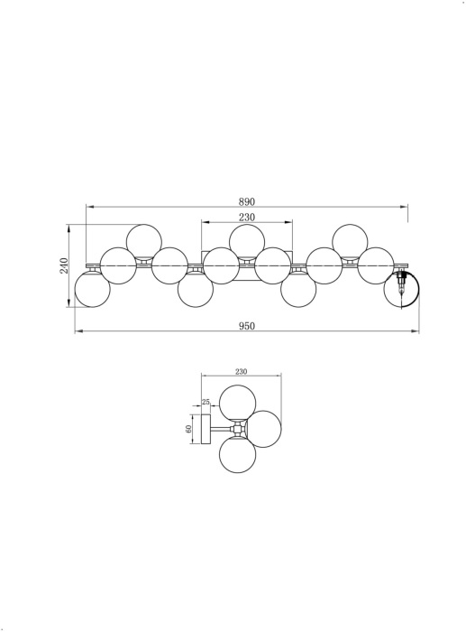 Бра Dallas MOD545WL-13G (mod545wl_13g)