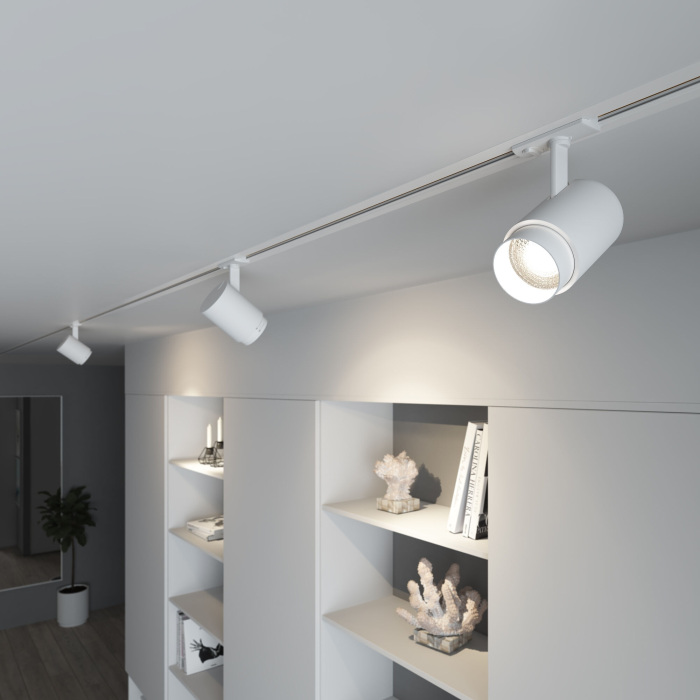 Трековый светильник однофазный белый матовый 10W 4200K Elektrostandard Cors 8551301 (a062391)