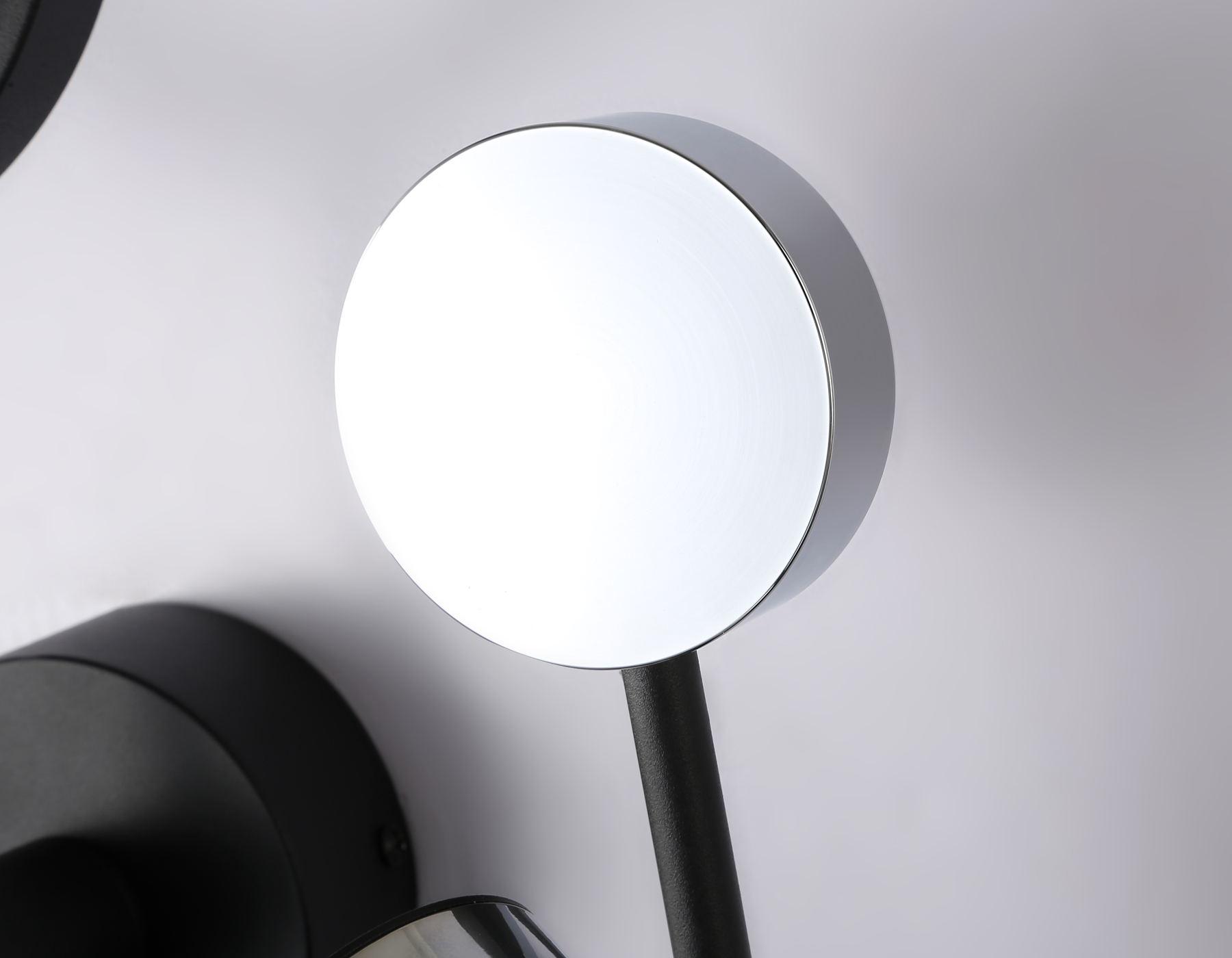 Настенный светодиодный светильник со сменной лампой FL51601/3 BK/CH черный/хром 11W 4200K+GU10 424*275*100