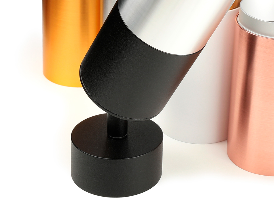 Крепеж накладной поворотный для корпуса светильника с диаметром отверстия D60mm A2210 SBK черный песок D60*H75mm Out70mm