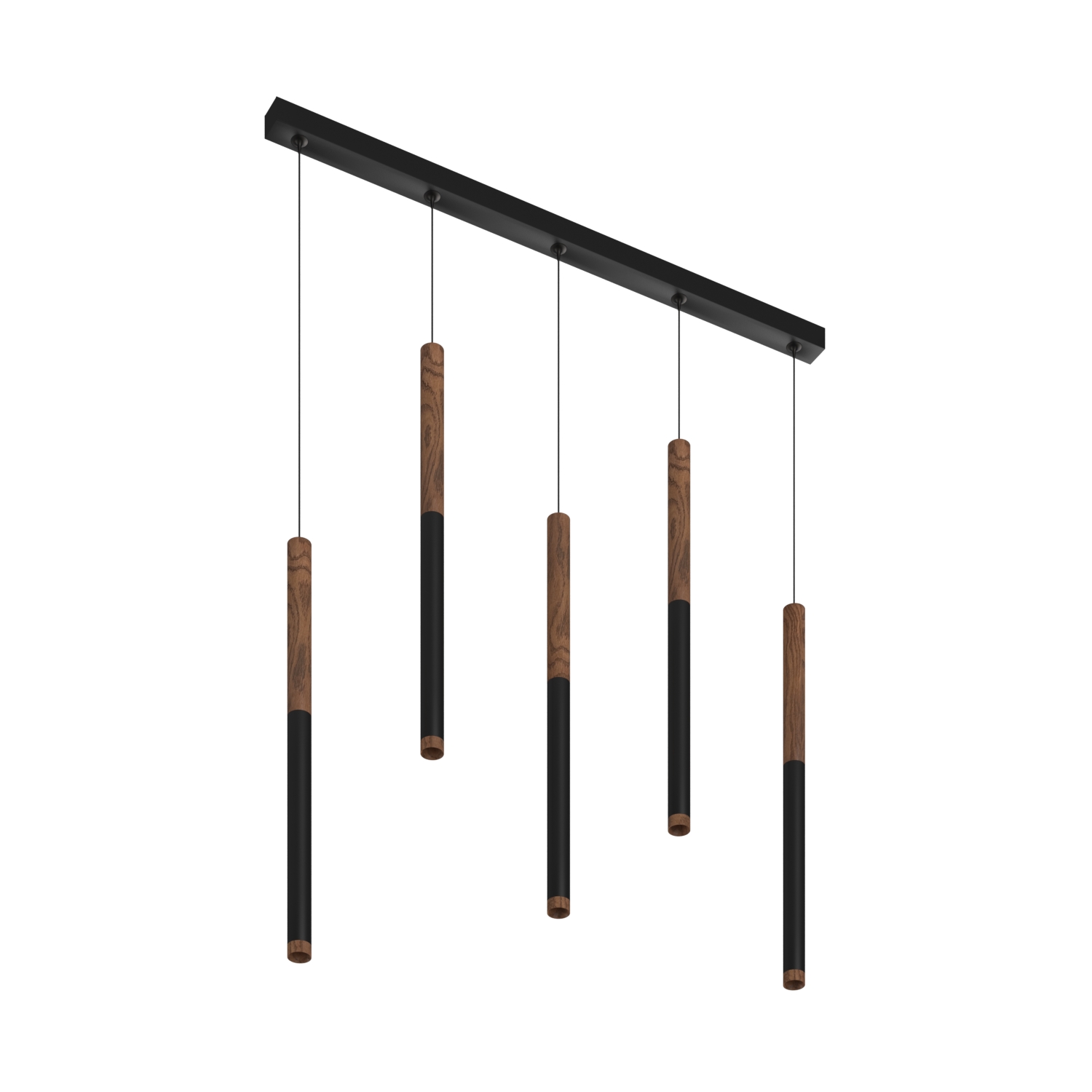 Подвесной накладной светодиодный светильник Ledron SAGITONY E5 T40 Wooden 300 Black (4916)