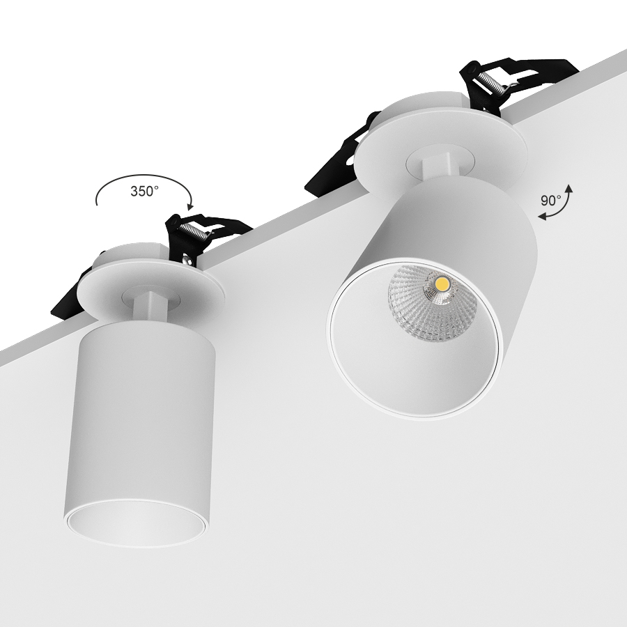 Встраиваемый поворотный светодиодный светильник Ledron MJ-1077 White (2003)