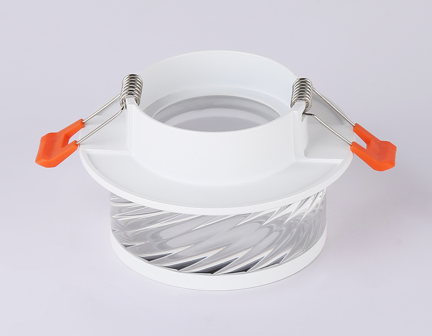 Встраиваемый светильник из стекла TN1251 SWH/CL белый песок/прозрачный GU5.3 D98*58