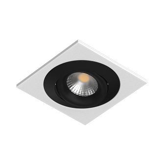 Встраиваемый поворотный светильник под сменную лампу Ledron AO1501006 SQ White-Black (2392)