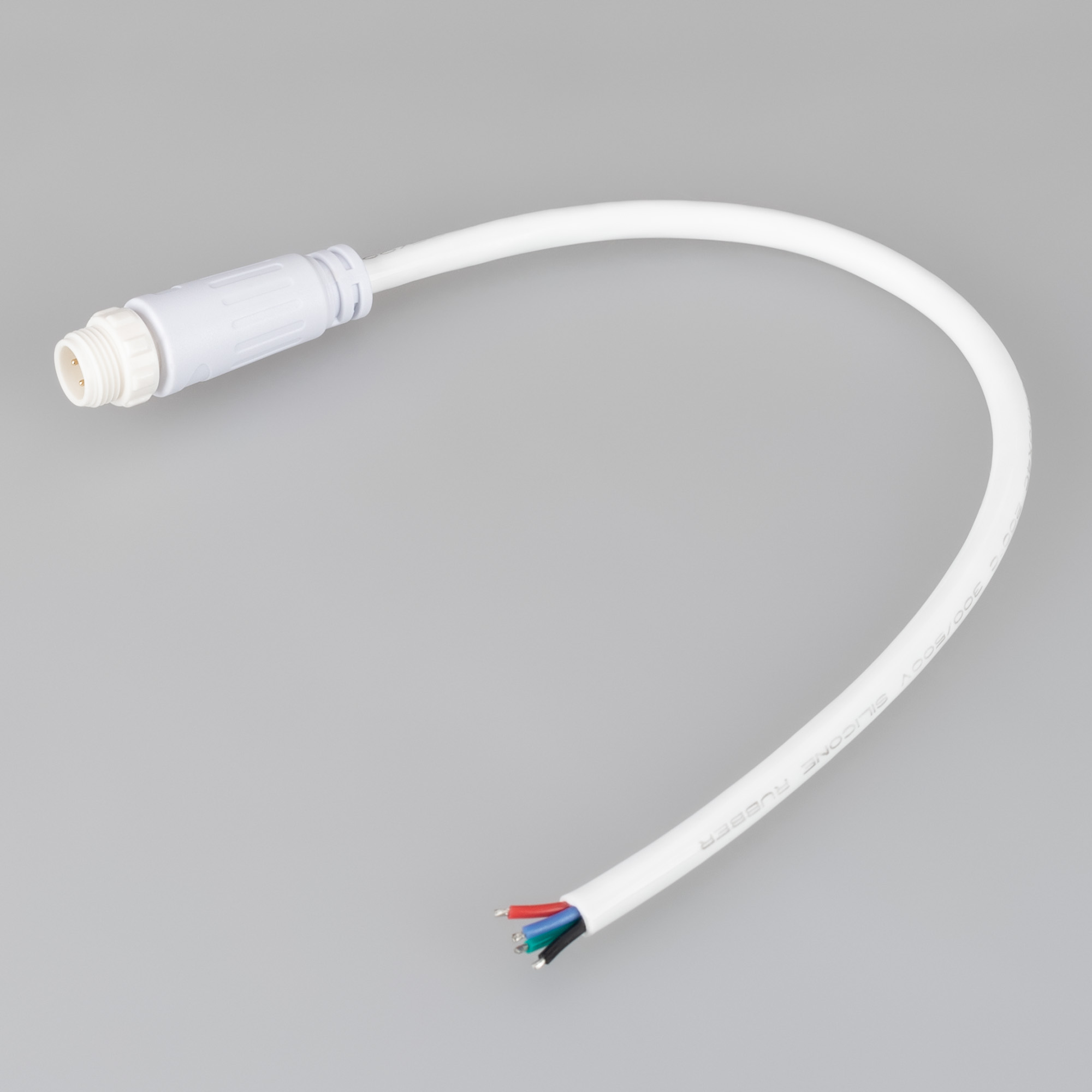 Коннектор питания MOONLIGHT-SPI/DMX-CON-POWER-MALE-WH (Arlight, IP67 Пластик, 3 года) 041021