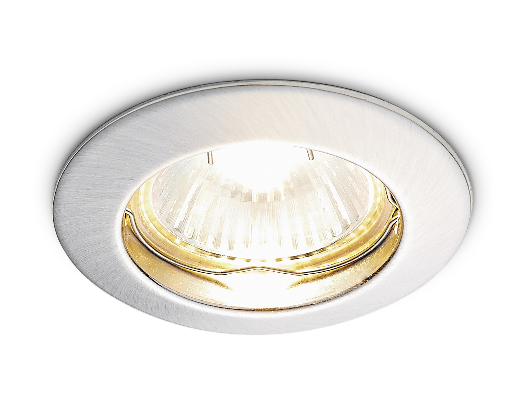 Металлический встраиваемый точечный светильник MR16 863A SS сатин серебро MR16