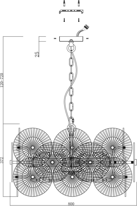 Подвесная люстра Aster MOD007PL-10G (mod007pl-10g)