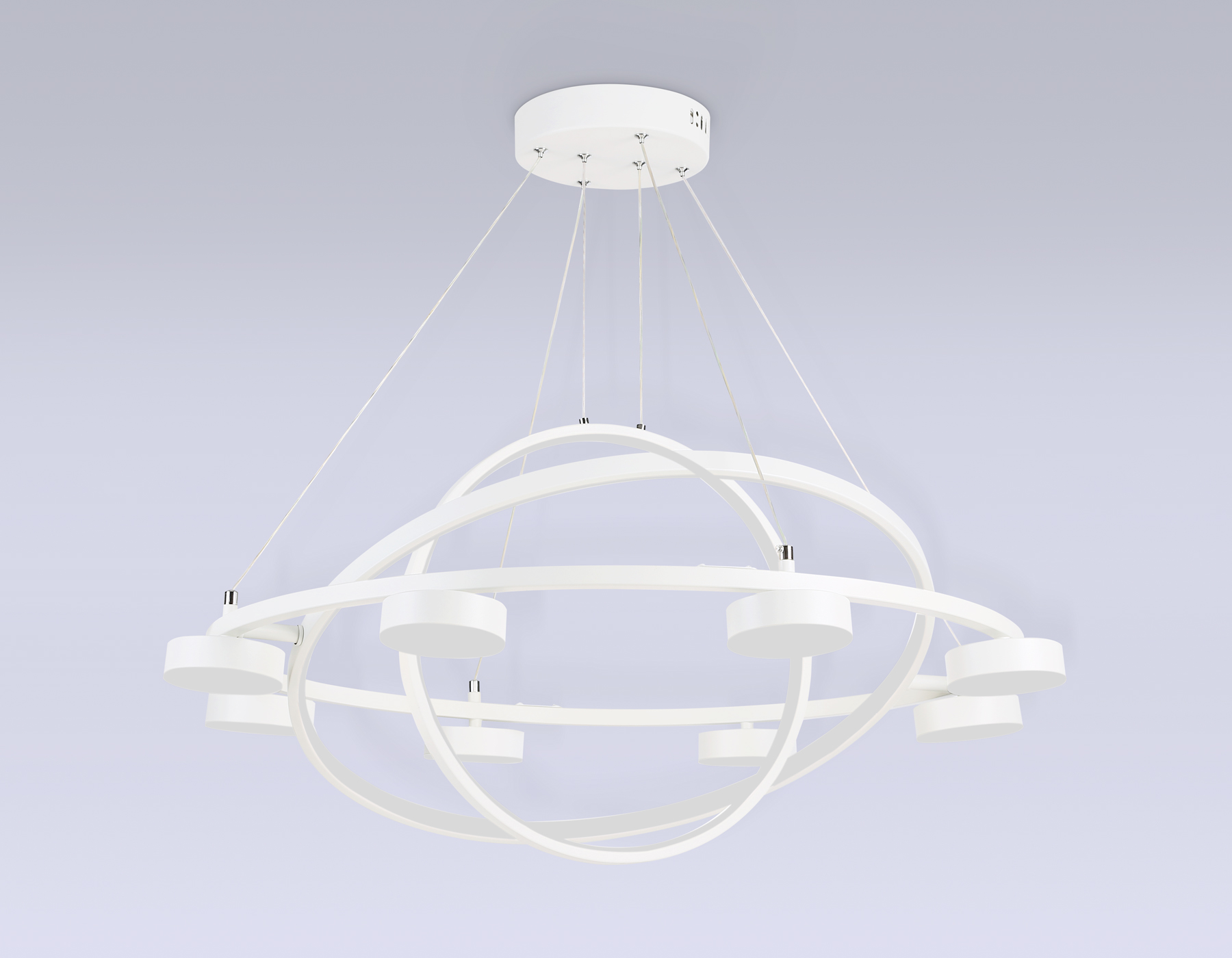 Подвесной светодиодный светильник с пультом FL51777/3+8 WH белый 3000K/4200K/6400K 112W D800/580/400*1200 (ПДУ ИК)