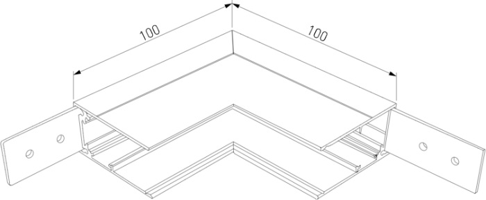 Коннектор угловой Slim Magnetic 8509100