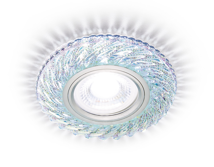 Встраиваемый точечный светильник MR16 с LED подсветкой S295 PR/WH хром/перламутровый MR16+3W(LED WHITE 4200K)