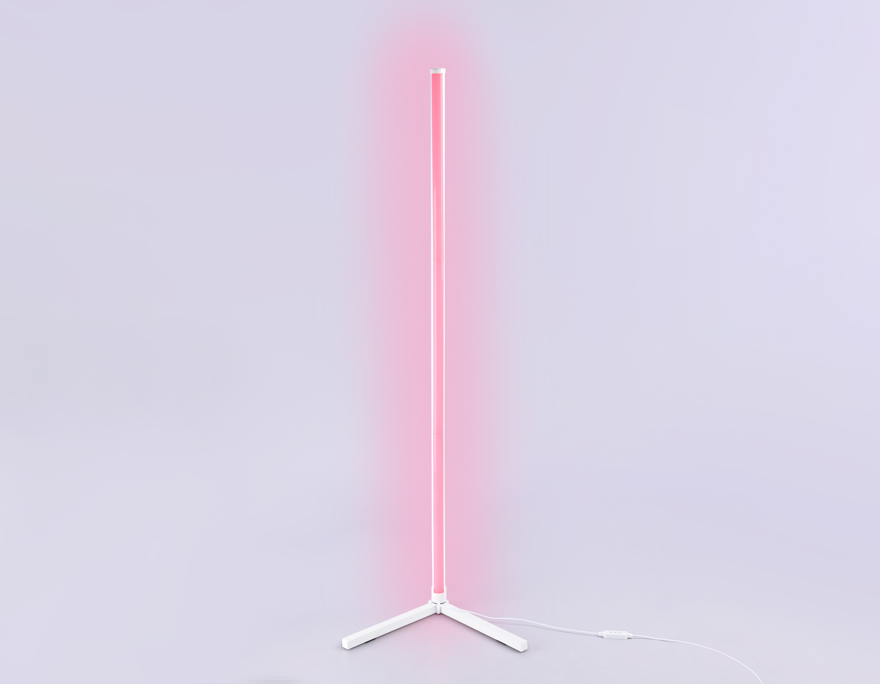 Светильник светодиодный напольный RGB с пультом FL8020 WH белый LED 15W RGB D32*1250 (ПДУ РАДИО 2.4G)