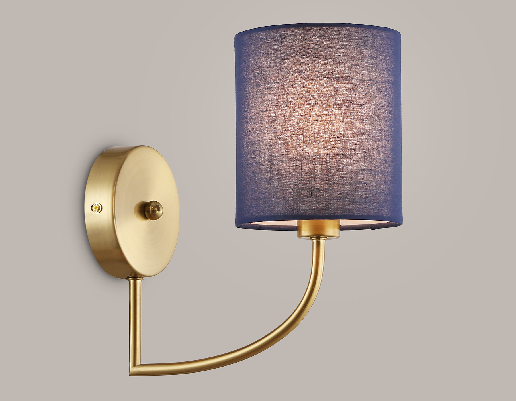 Настенный светильник с абажуром LH71275 BS/DB латунь/темно синийE14 max 40W 225*120*250